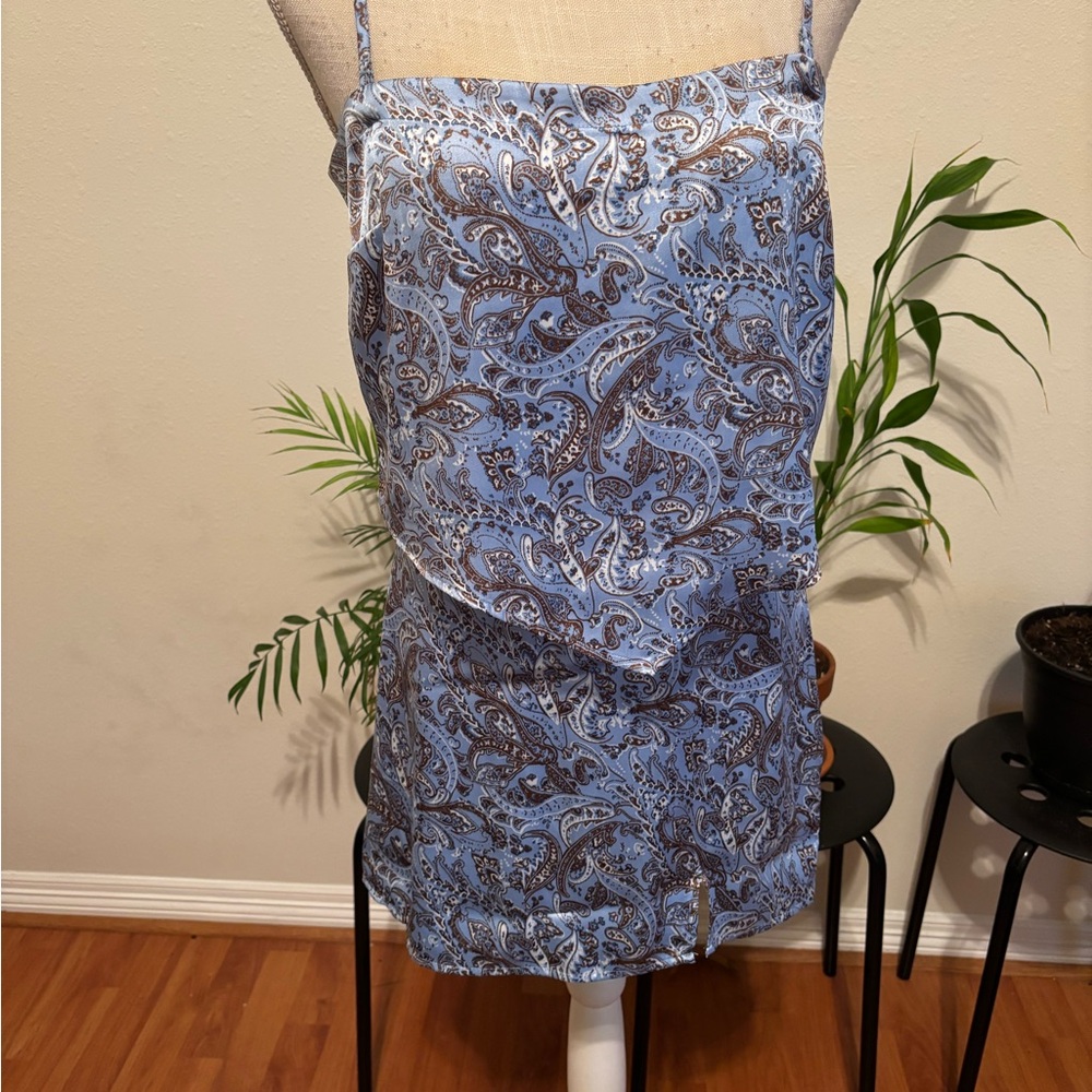 Blue Hollister Paisley Women's Skirt set
